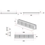 grelha de porta dimensoes