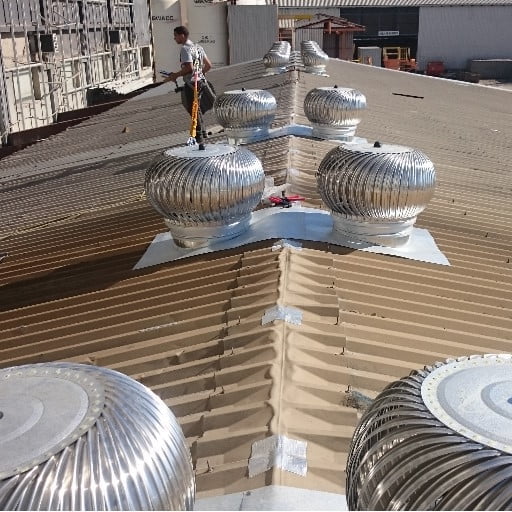 exaustores eolicos instalados cliente dockshore nitshore niteroi rj